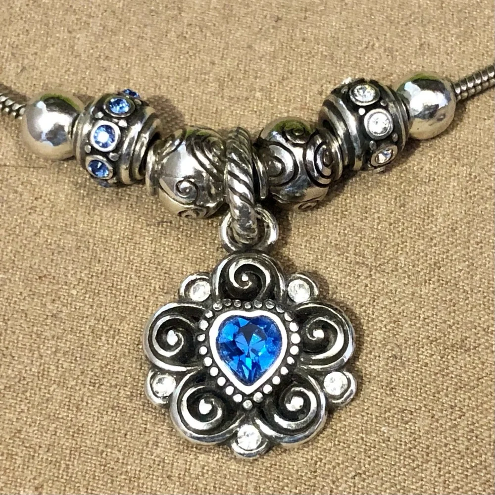 Two 🆕 Brighton Mini Stopper beads Hammered silver Fit MINI holders ONLY Retired